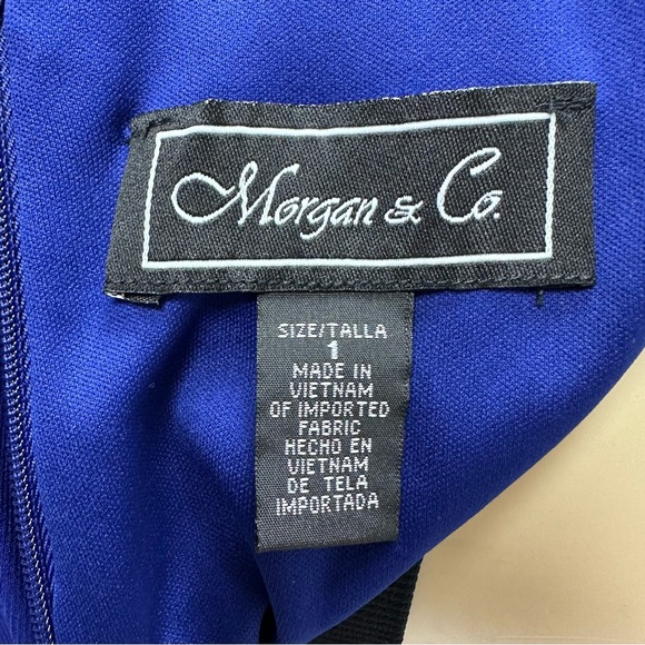 MACY'S MORGAN & CO. ELECTRIC BLUE SHORT DRESS SIZE 1 - Picture 8 of 8